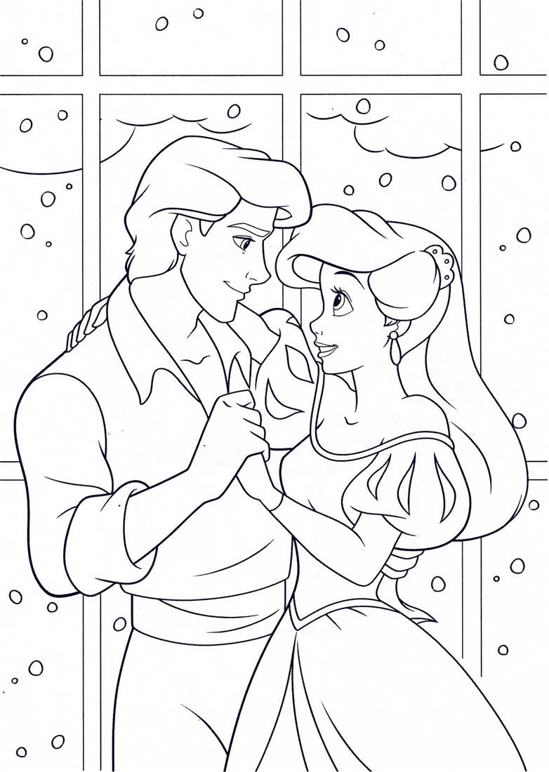 39 Adorable Little Mermaid Coloring Pages Prince Eric Printable 25