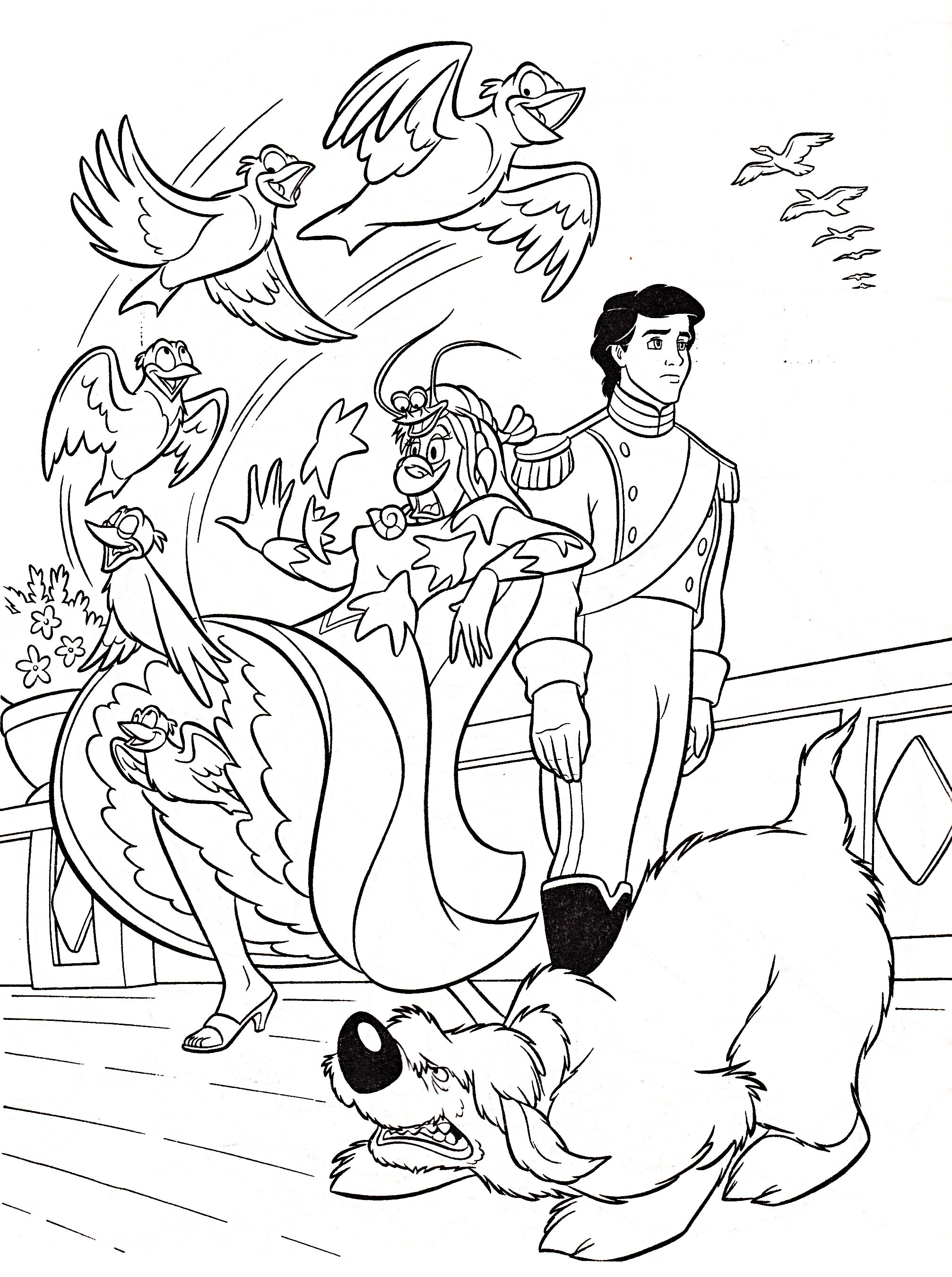 39 Adorable Little Mermaid Coloring Pages Prince Eric Printable 30