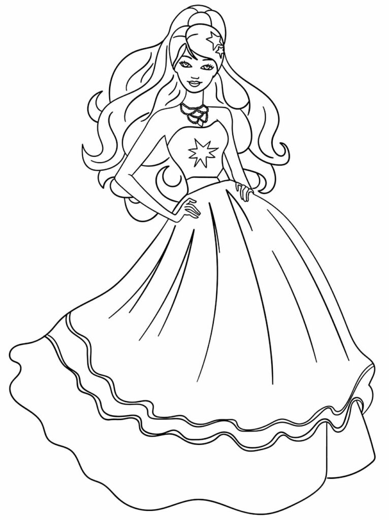 39 Barbie Free Coloring Pages Online Printable 21