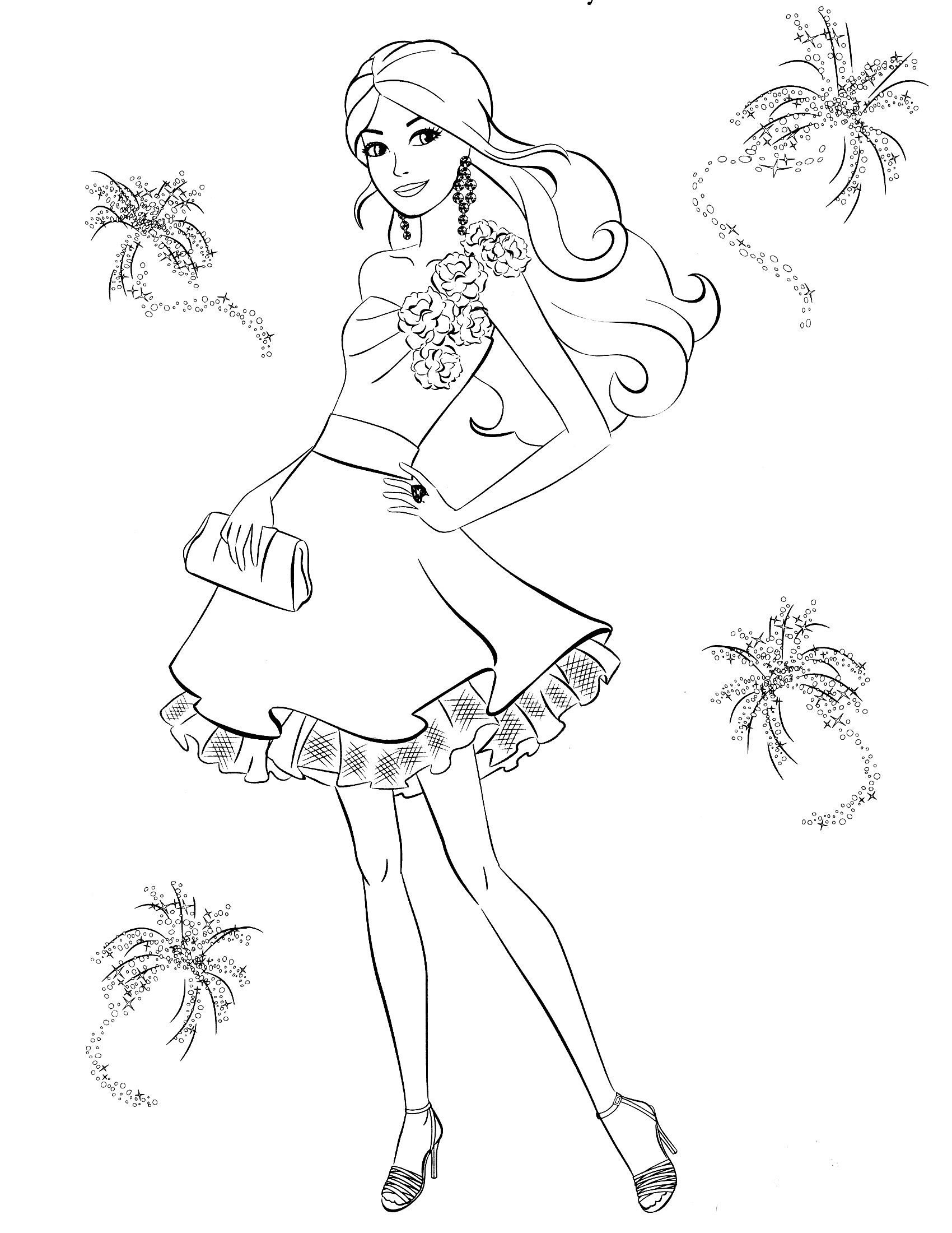 39 Barbie Free Coloring Pages Online Printable 30