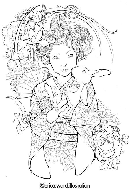 39 Japanese Culture Coloring Pages Printable 10