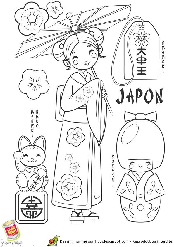 39 Japanese Culture Coloring Pages Printable 13