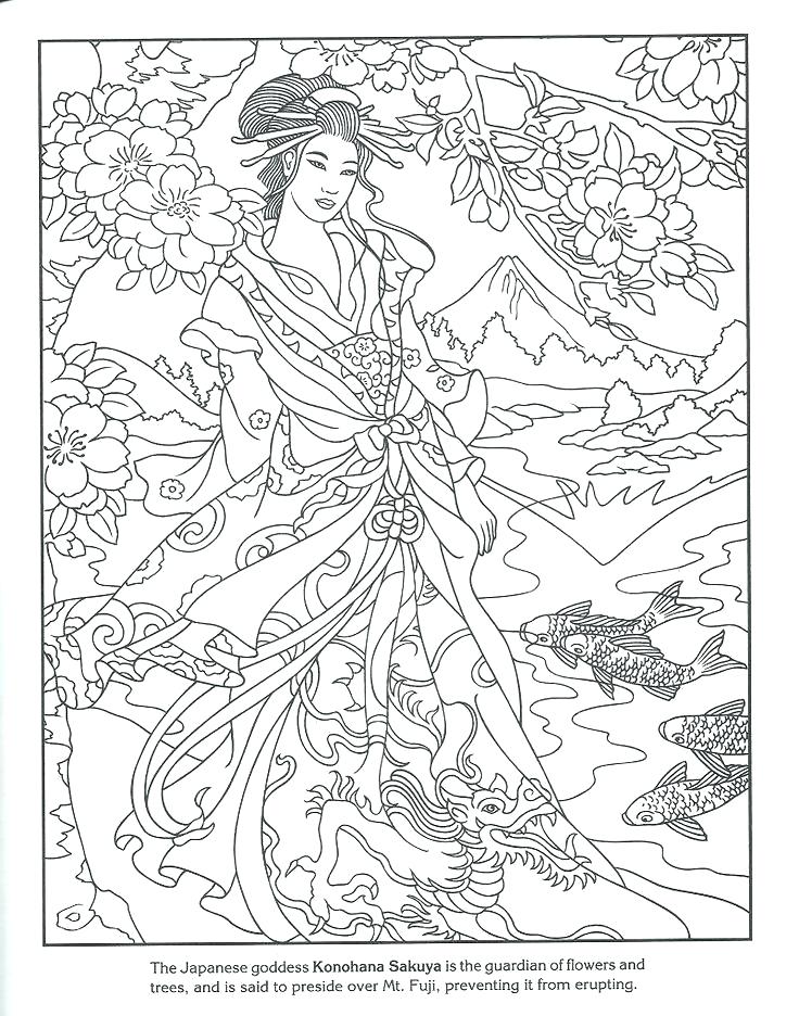 39 Japanese Culture Coloring Pages Printable 3