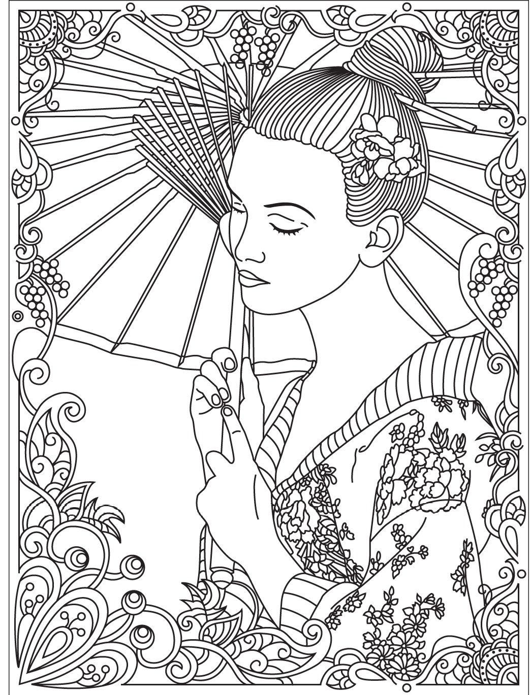 39 Japanese Culture Coloring Pages Printable 31