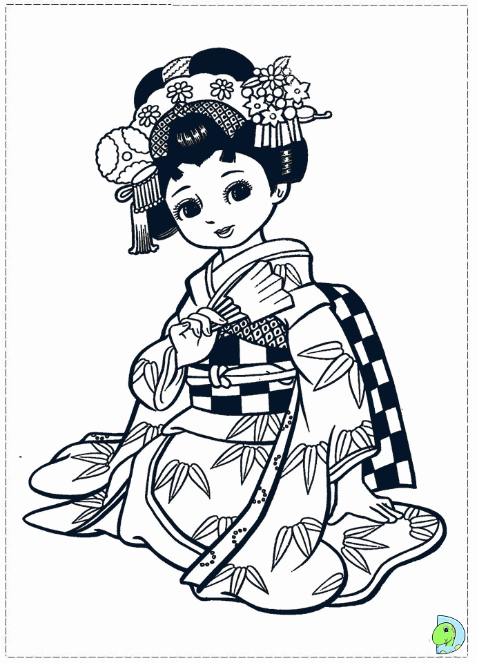 39 Japanese Culture Coloring Pages Printable 4