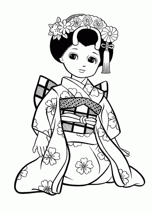 39 Japanese Culture Coloring Pages Printable 5