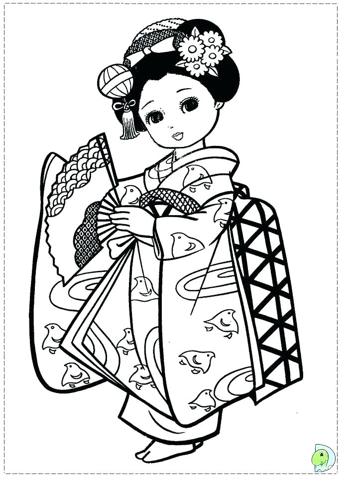 39 Japanese Culture Coloring Pages Printable 9