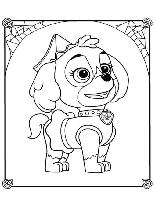 39 Playful Paw Patrol Skye Coloring Pages Printable 2