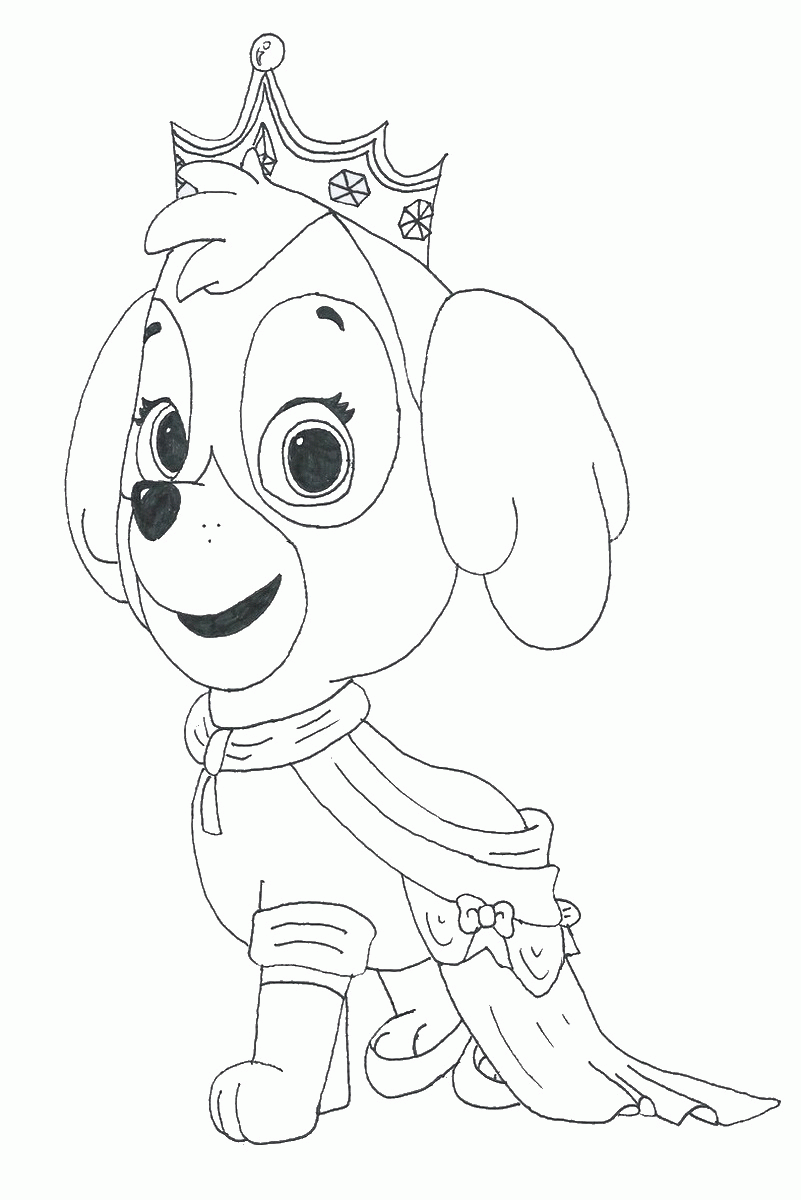 playful paw patrol skye coloring pages printable jpg