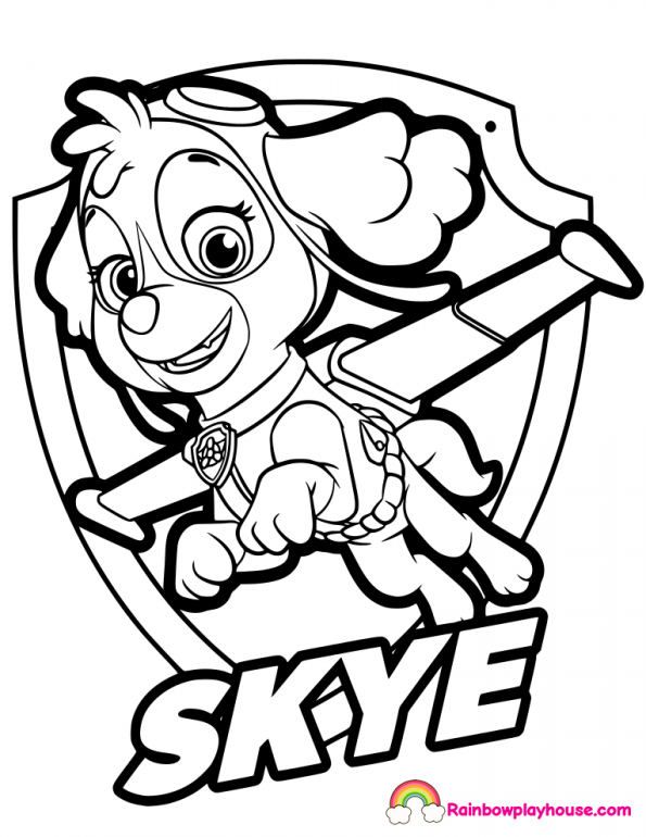 39 Playful Paw Patrol Skye Coloring Pages Printable 5