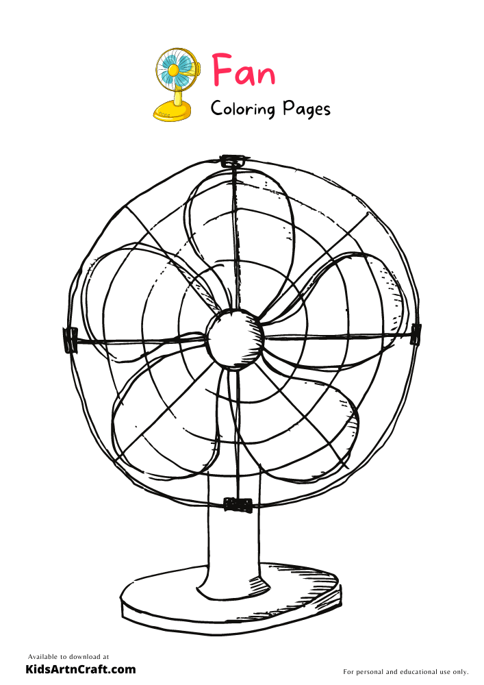 ceiling fan coloring page printable jpg