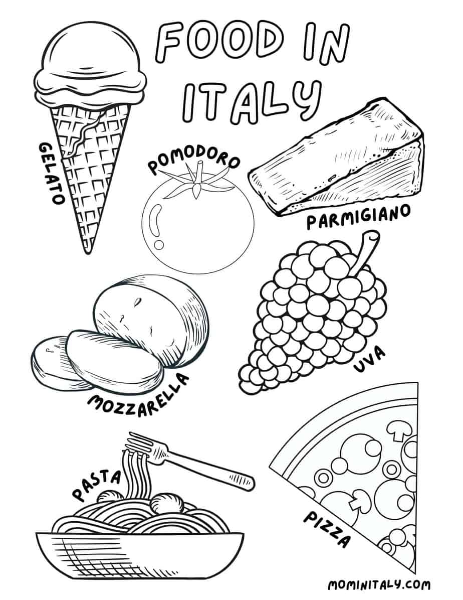 92 Flag of Italy Coloring Page Printable 38