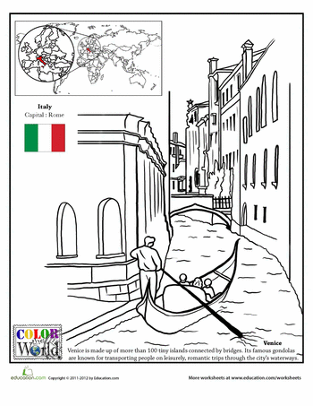 92 Flag of Italy Coloring Page Printable 40