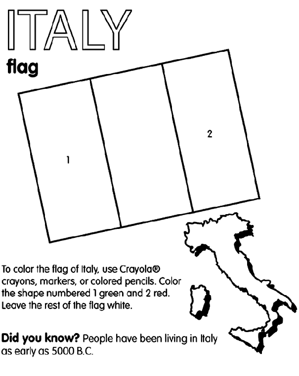 92 Flag of Italy Coloring Page Printable 48