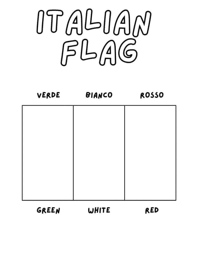 92 Flag of Italy Coloring Page Printable 49