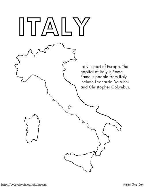 92 Flag of Italy Coloring Page Printable 75