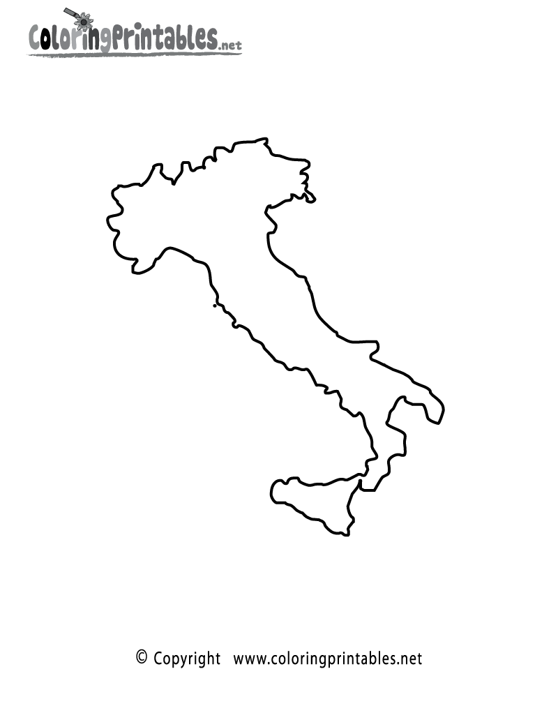 flag of italy coloring page printable jpg