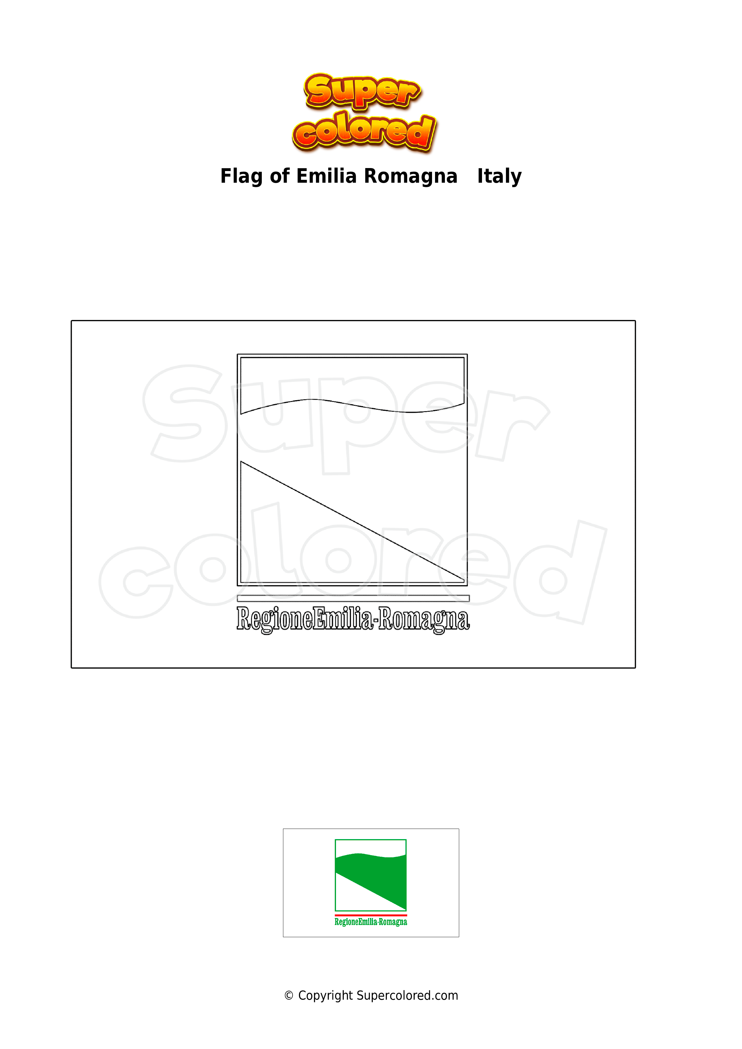 flag of italy coloring page printable jpg