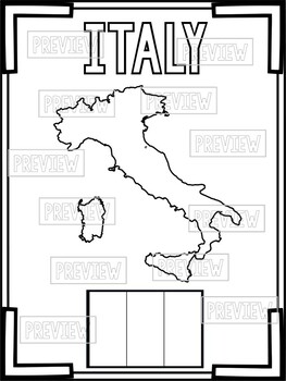 92 Flag of Italy Coloring Page Printable 96