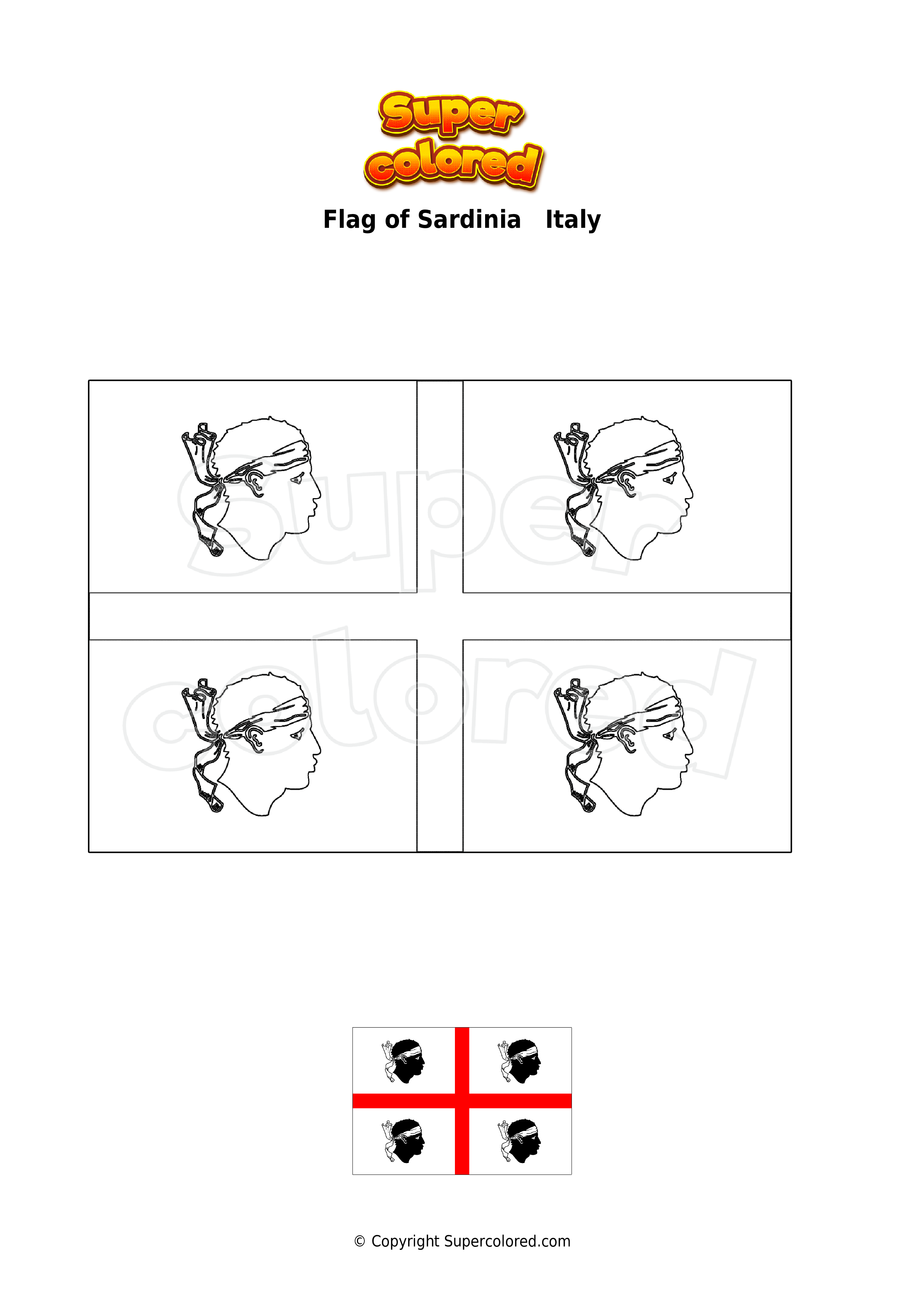 92 Flag of Italy Coloring Page Printable 97