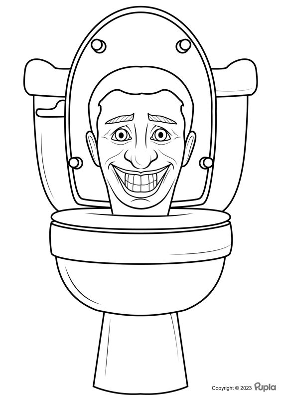 95 Toilet Coloring Page Printable 5