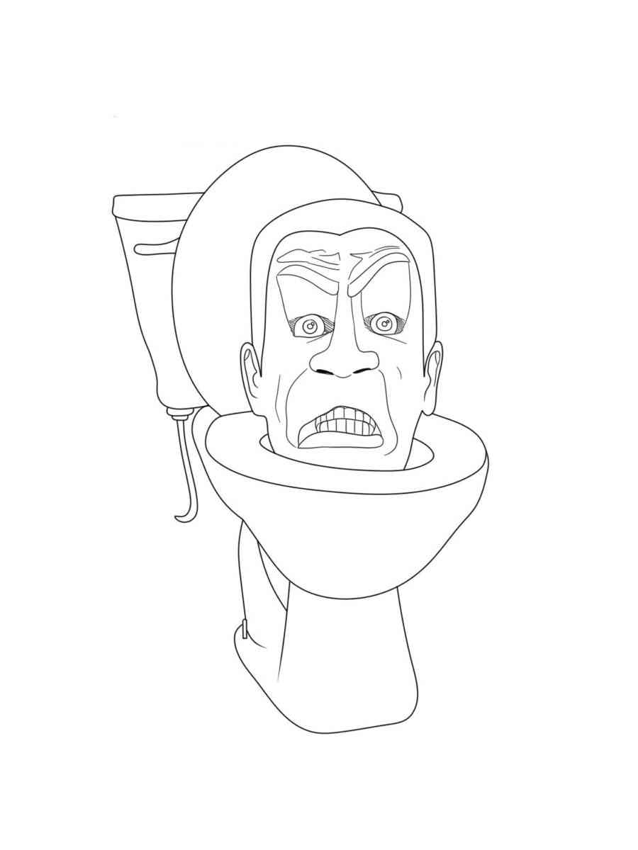 95 Toilet Coloring Page Printable 6