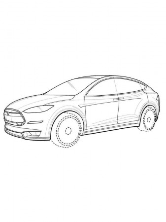 96 Tesla Model 3 Coloring Page Printable 26