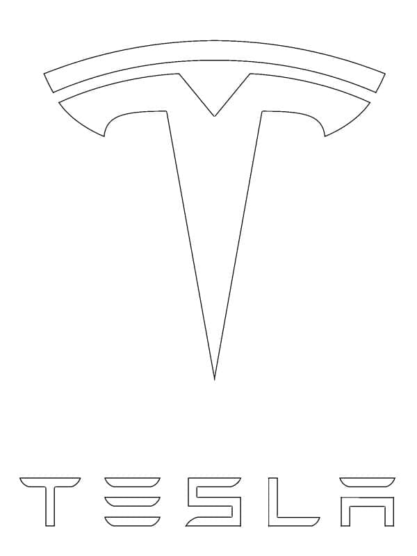 96 Tesla Model 3 Coloring Page Printable 3