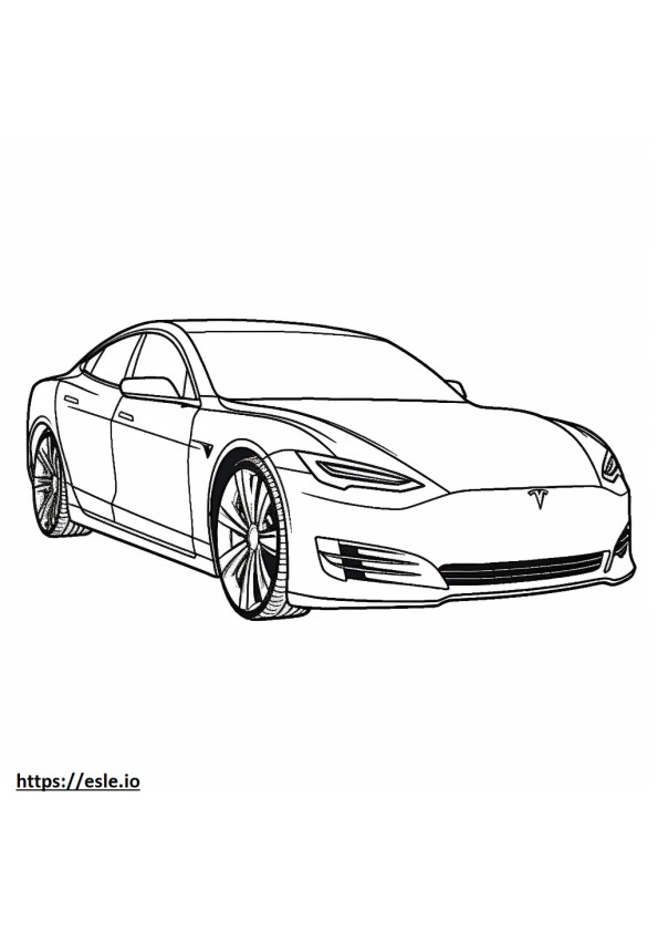 96 Tesla Model 3 Coloring Page Printable 71