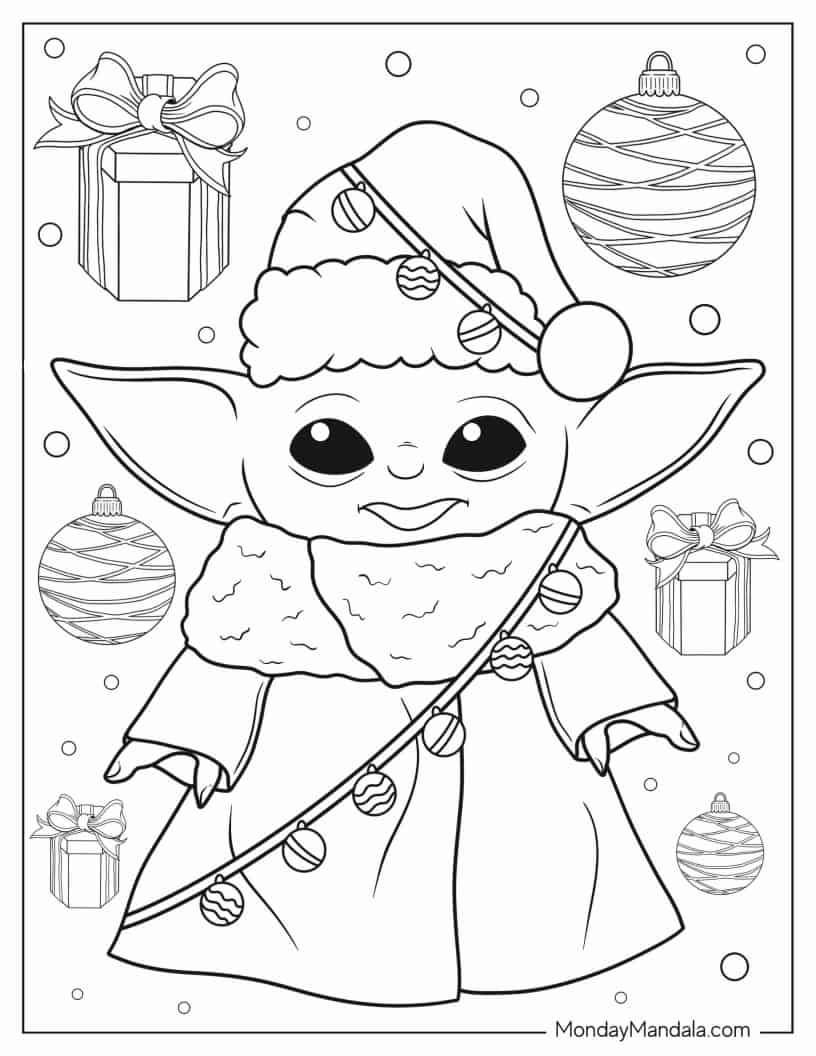 185+ Vibrant Baby Yoda Coloring Pages Printable