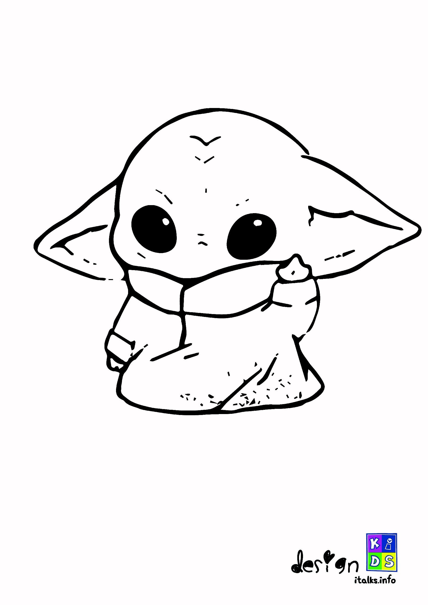 158+ Magical Baby Yoda Coloring Pages Printable