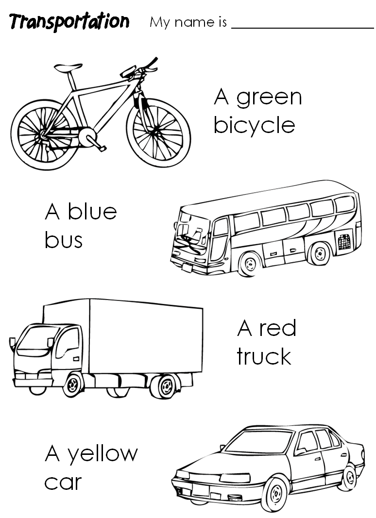 31 Land Transportation Coloring Pages Printable 2