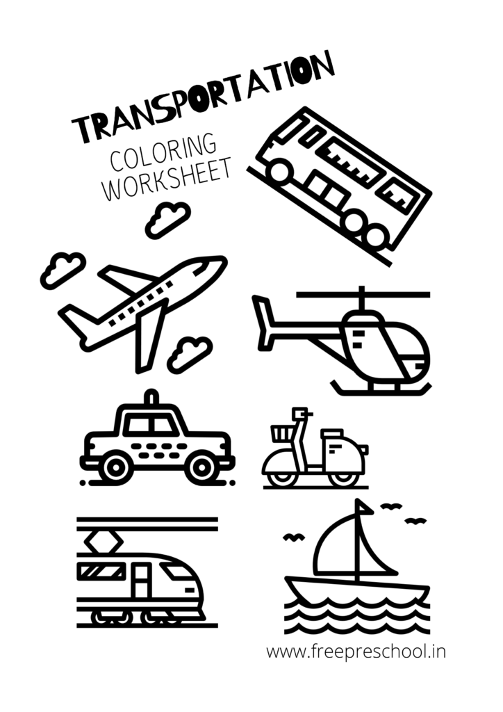 land transportation coloring pages printable jpg