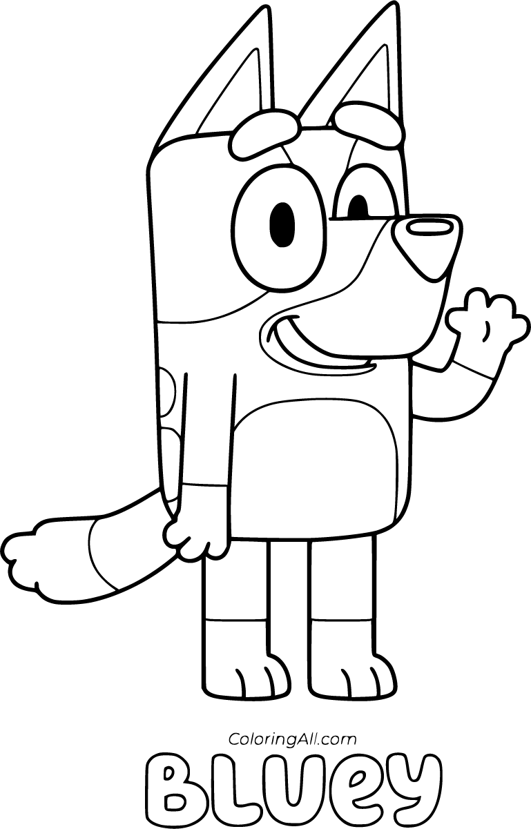 32 Bluey Halloween Coloring Pages 13