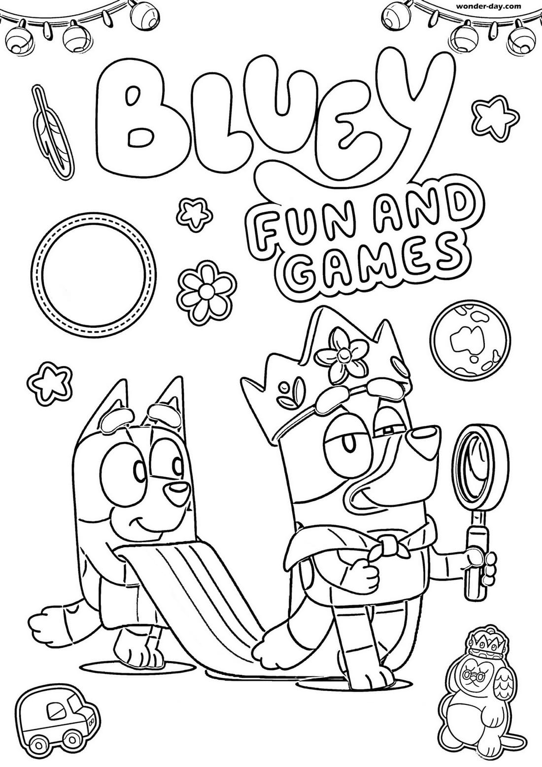 32 Bluey Halloween Coloring Pages 27