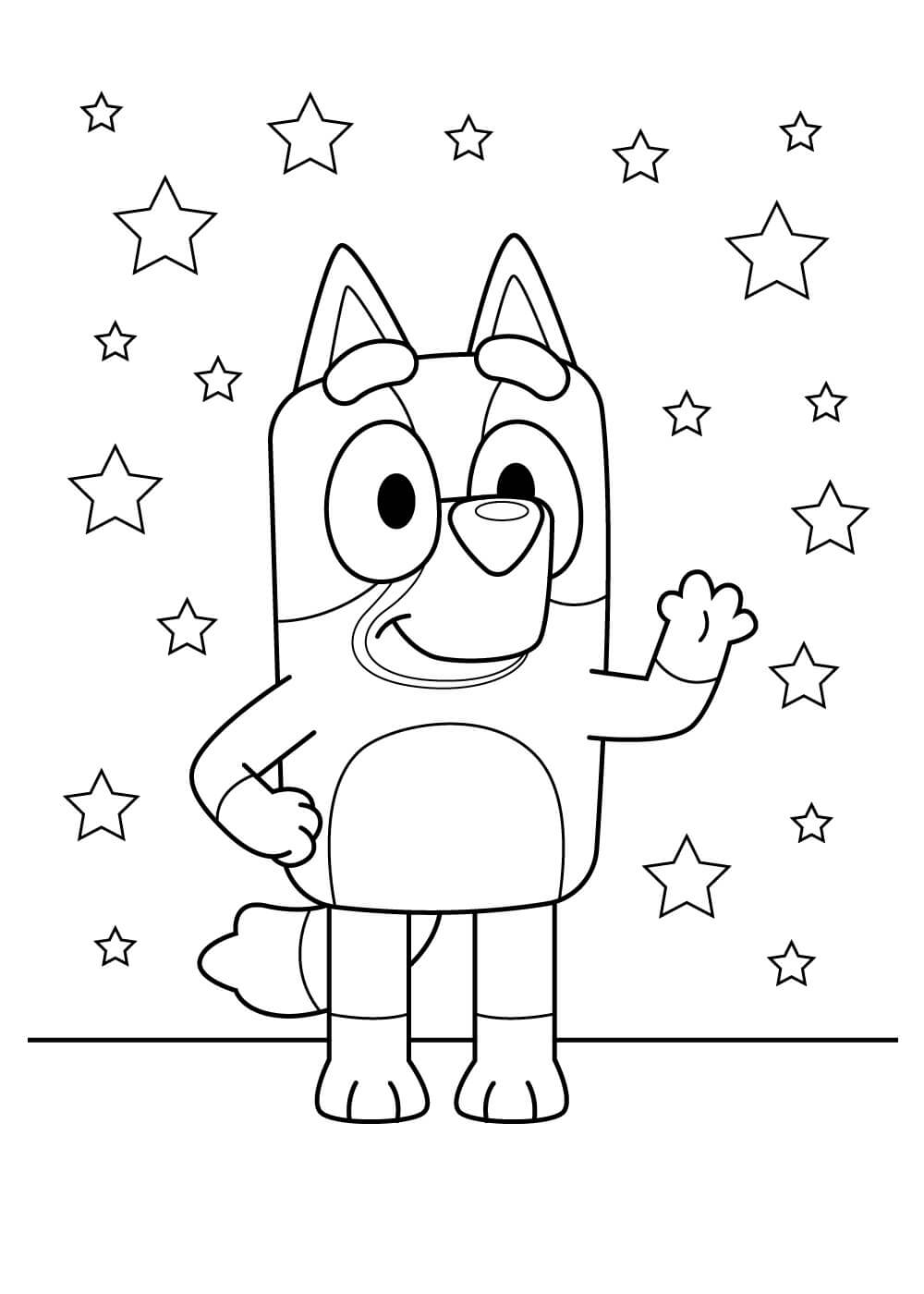 32 Bluey Halloween Coloring Pages 28