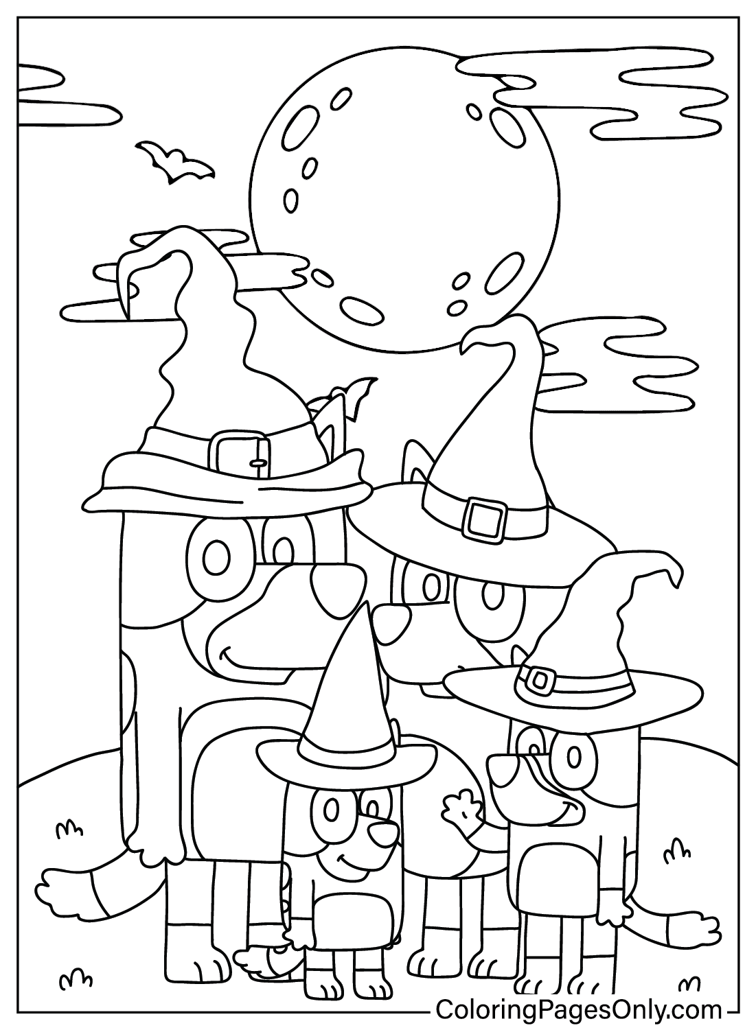 32 Bluey Halloween Coloring Pages 29