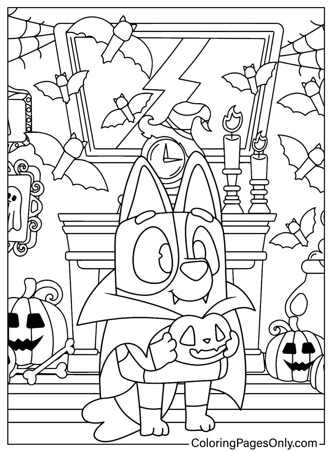 32 Bluey Halloween Coloring Pages 3