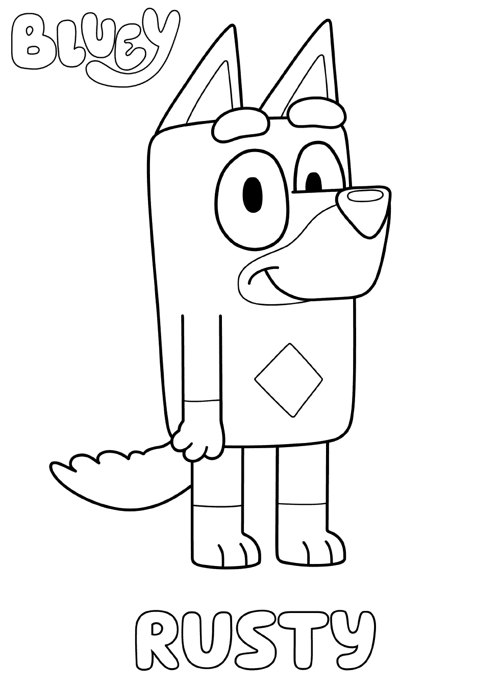 32 Bluey Halloween Coloring Pages 4