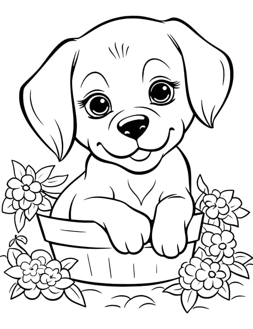 33 Dog Head Coloring Pages Printable 2