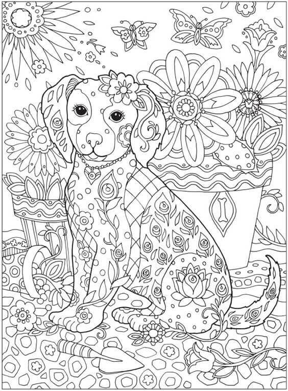 33 Fall Dog Coloring Pages Printable 29