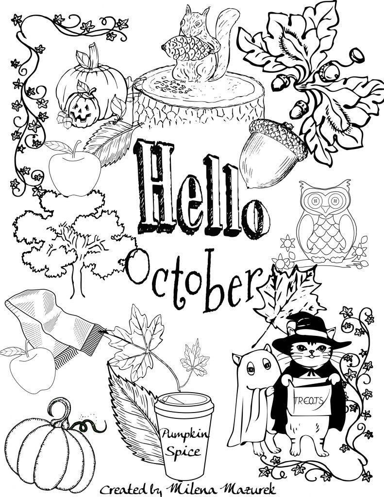 33 Free October Coloring Pages Printable 13