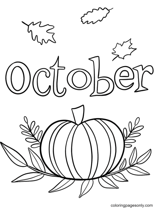 33 Free October Coloring Pages Printable 33