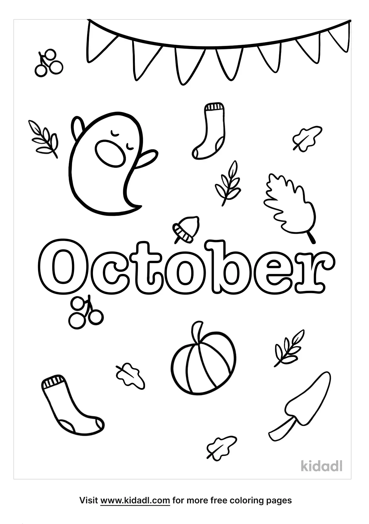 33 Free October Coloring Pages Printable 34