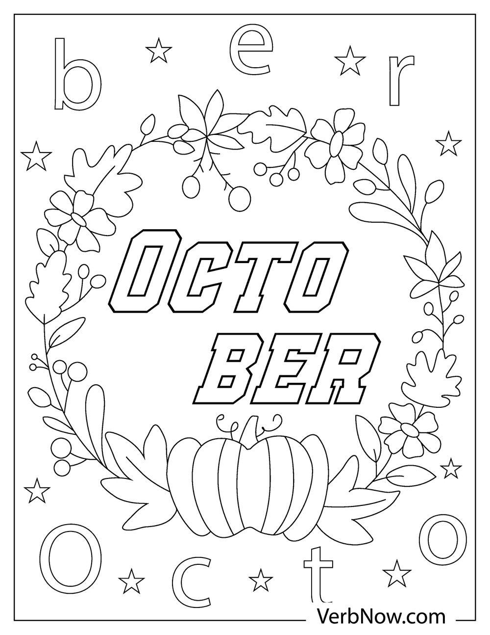 33 Free October Coloring Pages Printable 4