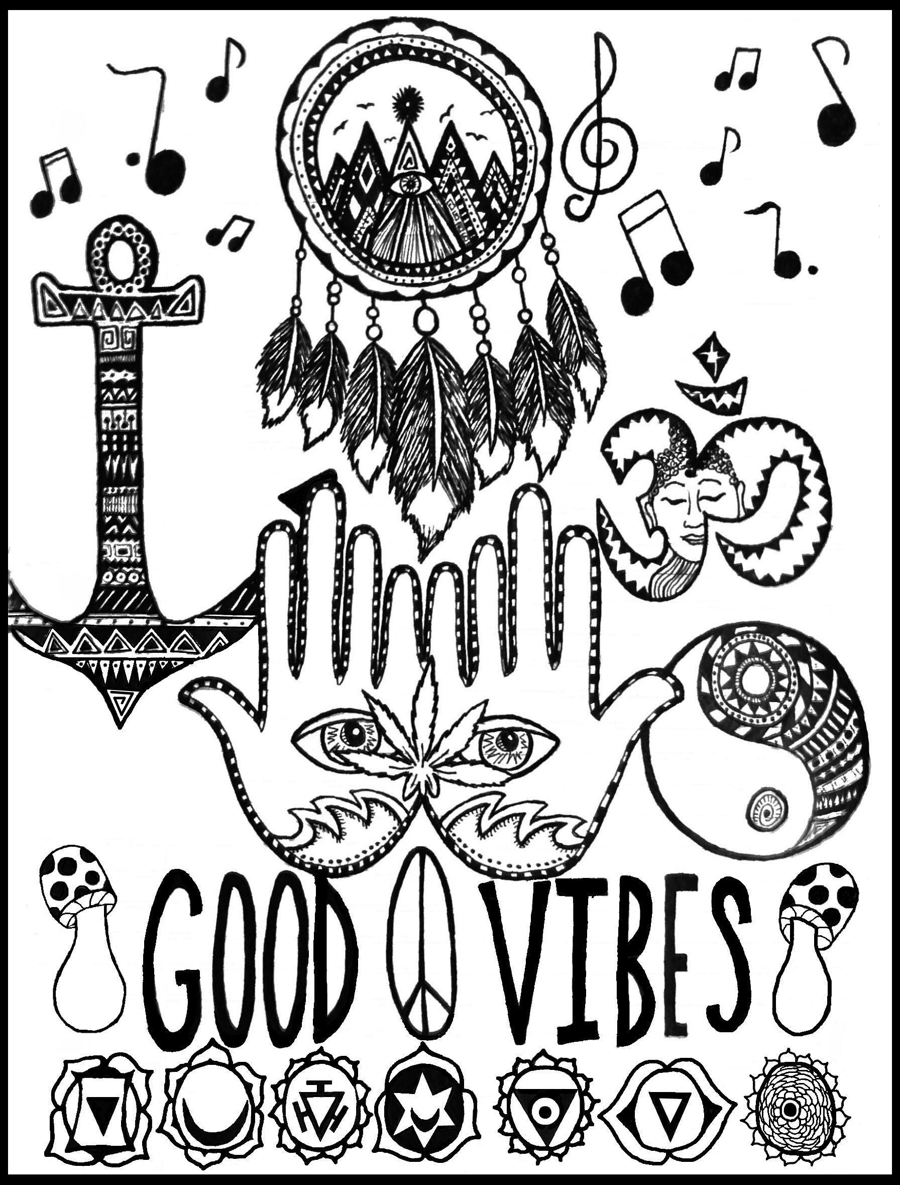 33 Good Vibes Coloring Pages Printable 27