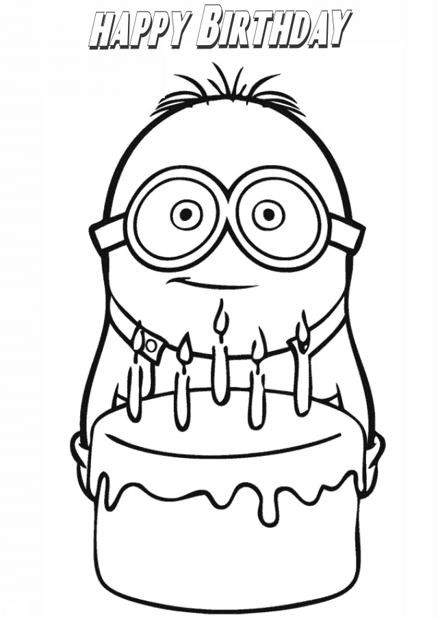 33 Happy Birthday Coloring Pages Printable 12