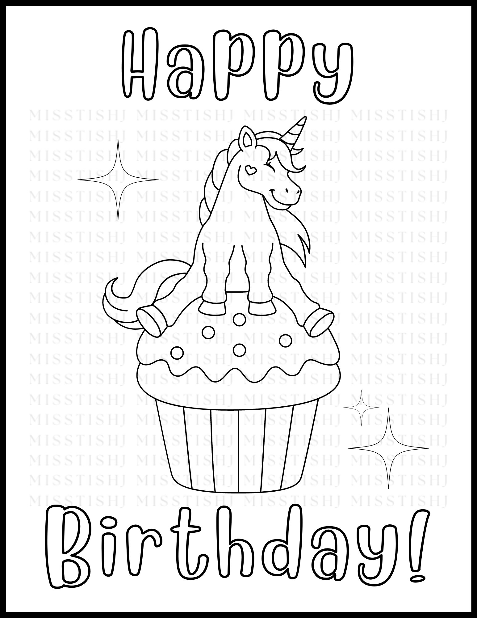 33 Happy Birthday Coloring Pages Printable 17