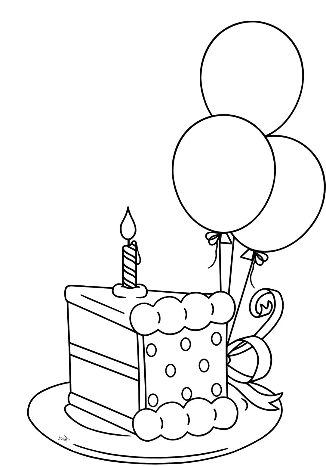 33 Happy Birthday Coloring Pages Printable 19