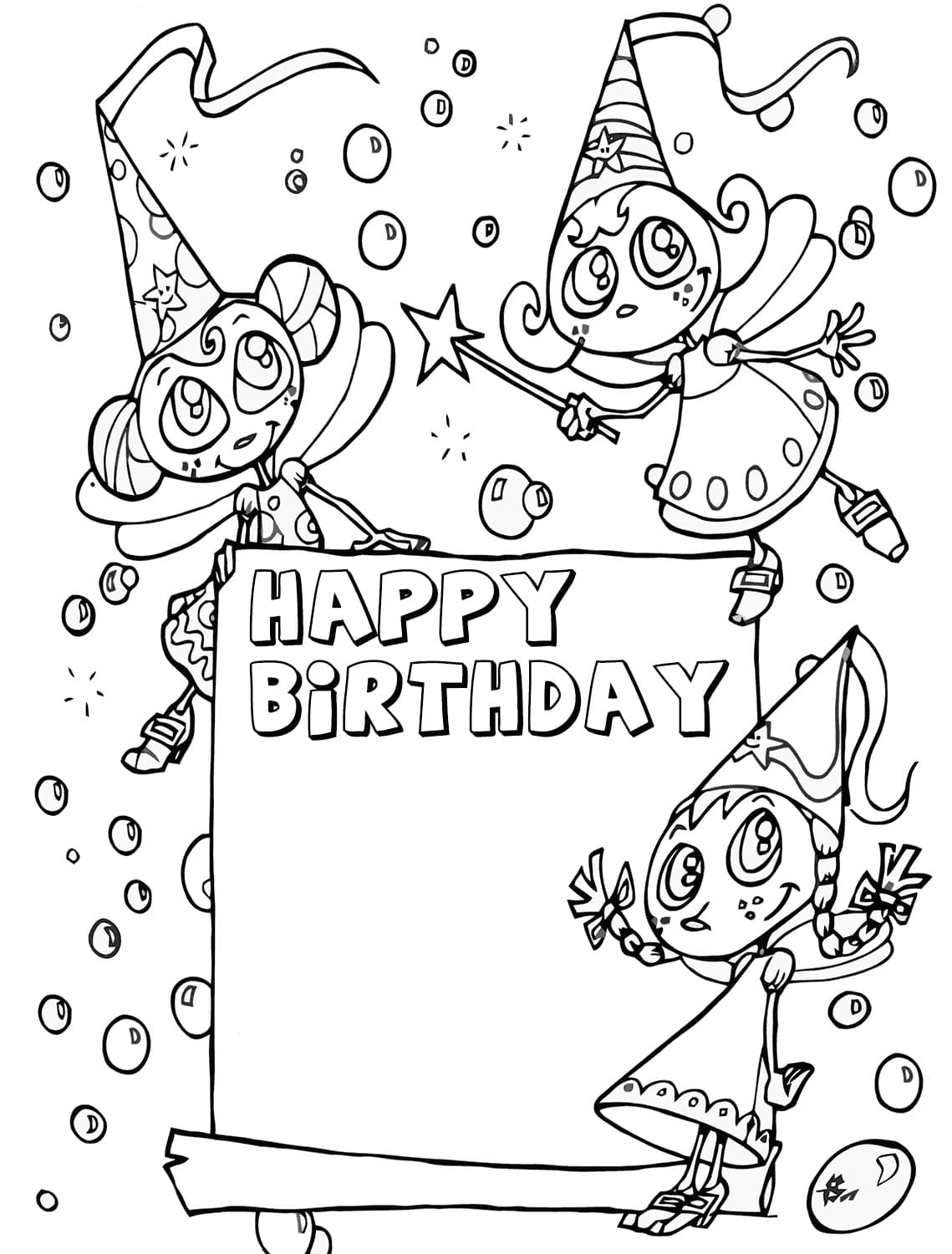 33 Happy Birthday Coloring Pages Printable 25